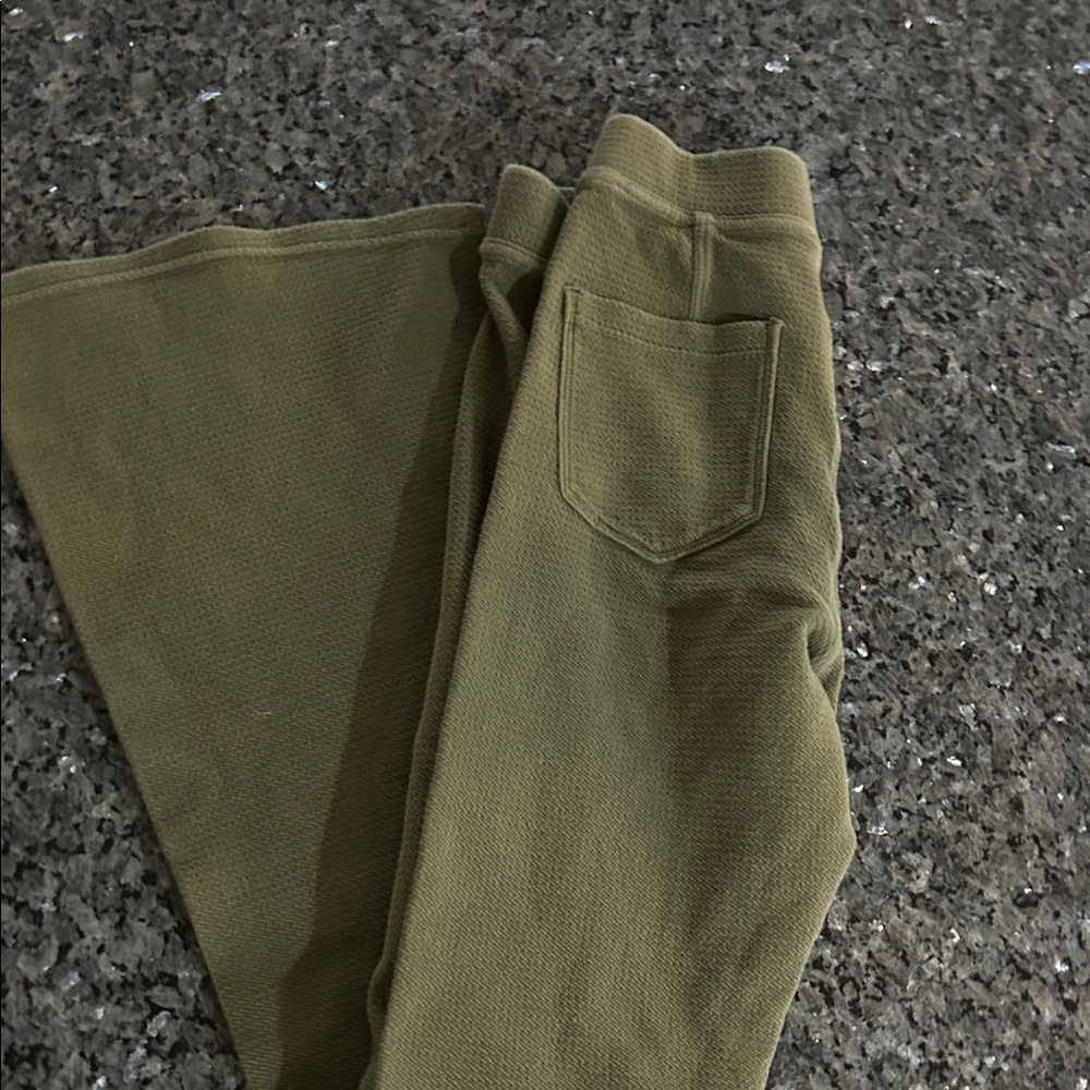 Aerie High-Rise Olive Flare Pants